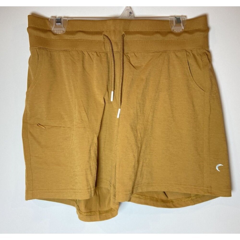 NWT Zyia Active Canyon Shorts Dark Khaki Brown Large L New